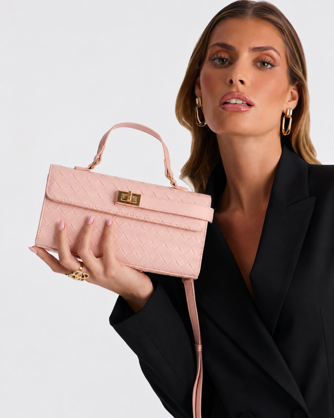 Pink  Nuve Satchel Handbag