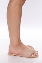 Ruffle Slider Beige